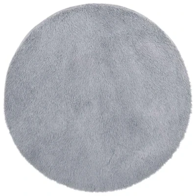 Afbeelding van vidaXL Vloerkleed hoogpolig 100x100 cm polyester lichtgrijs