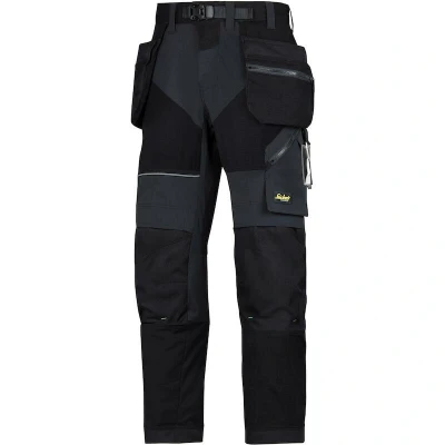 Afbeelding van Snickers FlexiWork broek met holsterzak zwart mt. S taille 48 W32