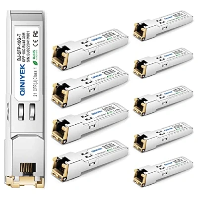 Afbeelding van [10 stuks] 1.25/2.5/5/10G SFP+ naar RJ45 transceiver, 10Gbase T Ethernet koperen module voor Cisco SFP 10G S, MikroTik S+RJ10, Ubiquiti UF 10G, Netgear, TP Link, Fortinet