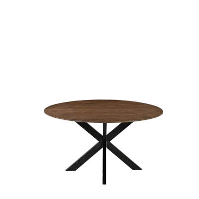 Afbeelding van Label51 Otis eetkamertafel mangohout ø140 cm bruin Hout