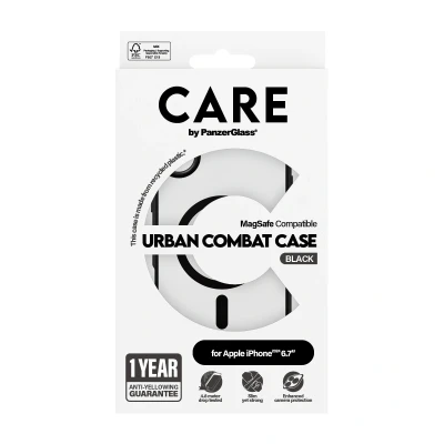 Afbeelding van PanzerGlass Hoesje Geschikt voor iPhone 16 Plus CARE Flagship Case MagSafe Zwart