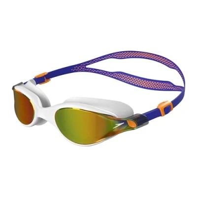 Afbeelding van Speedo Unisex V Klasse Vue Zwembril Zwemmen Eyewear, White/True Cobalt/Maderin Peel/Smoke, One Size