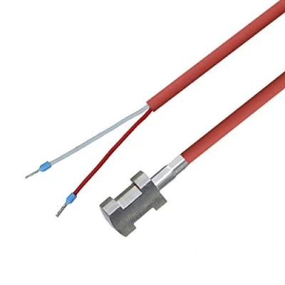 Afbeelding van iOVEO 004AL02205 buisaanzetvoeler PT1000 met siliconen kabel incl. bevestiging tot 200 C, 5 meter aansluitkabel