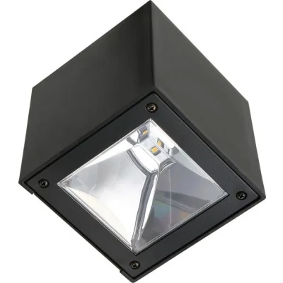 Afbeelding van KS Verlichting LED Solar Cube wandlamp zwart vierkant