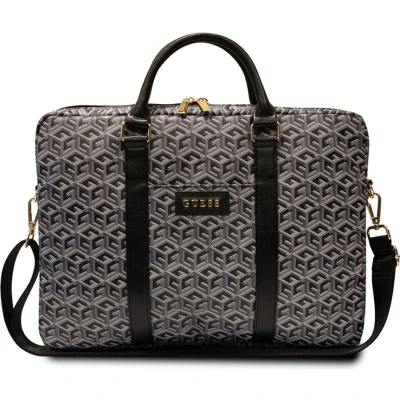 Afbeelding van Guess G Cube Stripes Laptoptas voor o.a. Notebooks (16 Inch) Zwart