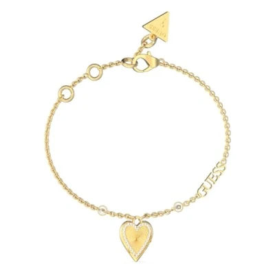 Afbeelding van GUESS Armband Love Me Tender Single Heart Bracelet Yellow Gold Goudkleurig