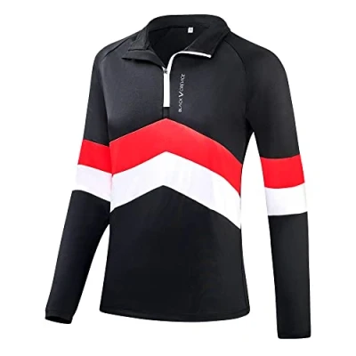 Afbeelding van Black Crevice Dames Zipper functioneel shirt, zwart/rood, 38
