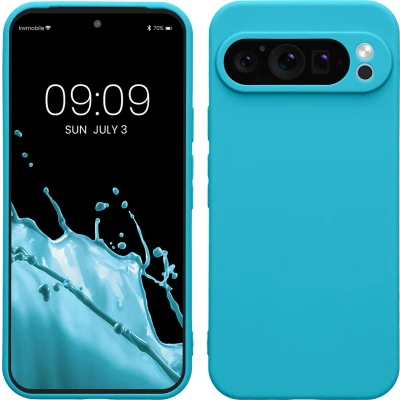 Afbeelding van kwmobile telefoonhoesje geschikt voor Google Pixel 9 Pro XL Hoesje smartphone Precisie camera uitsnede In ijsblauw