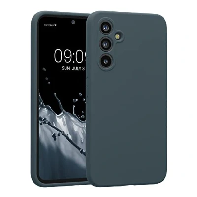 Afbeelding van kwmobile telefoonhoesje compatibel met Samsung Galaxy A54 5G hoesje Back cover siliconen coating Smartphone case in leisteen