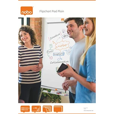 Afbeelding van Flipoverpapier Nobo 65x95,5cm blanco 50vel