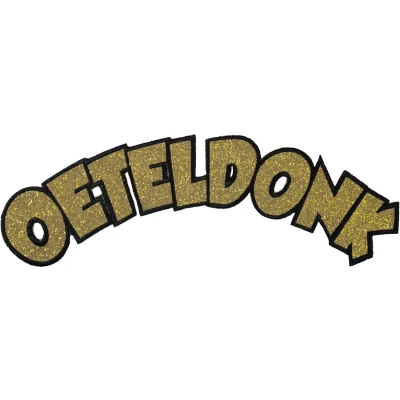 Afbeelding van Fjesta© Oeteldonk Embleem Rugembleem Letters Carnaval Den Bosch