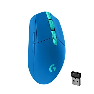 Afbeelding van Logitech G305 Lightspeed Gaming muis Bluetooth Optisch Blauw 6 Toetsen 12000 dpi Verlicht, Ergonomisch