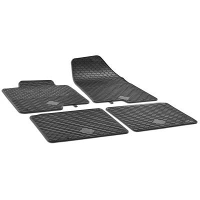 Afbeelding van WALSER 50637 Vloermatset Rubber voor en achter 4 zwart Op maat gemaakt