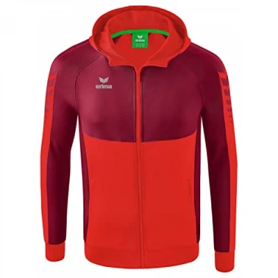 Afbeelding van Six Wings trainingsjack met capuchon rood/bordeaux / M