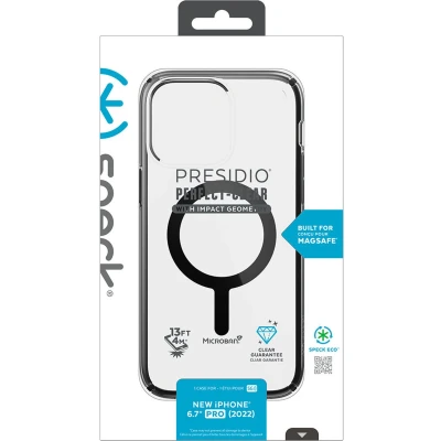Afbeelding van Speck Presidio Perfect Clear Geo + MS Apple iPhone 14 Pro Max Clear/Black