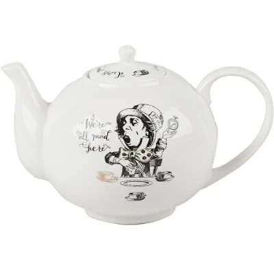 Afbeelding van V&amp;A Alice in Wonderland Theepot geschenkdoos, Fine China, wit, 1,1 liter (6 kopjes)
