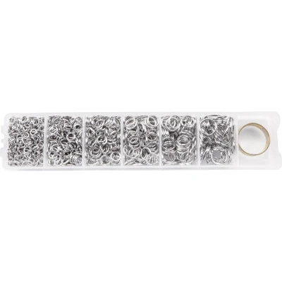 Afbeelding van Set Buigringen &amp; Tool (4 10 x 0.6 1 mm) Antiek Zilver (1500 stuks)