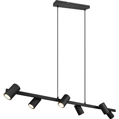 Afbeelding van TRIO MARLEY Hanglamp Zwart mat excl. 6x GU10 35W Aanpasbaar in de hoogte