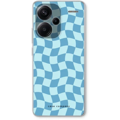 Afbeelding van Case Company® hoesje geschikt voor Xiaomi Redmi Note 13 Pro plus Grid Blauw Soft Cover Telefoonhoesje Bescherming aan alle Kanten en Schermrand
