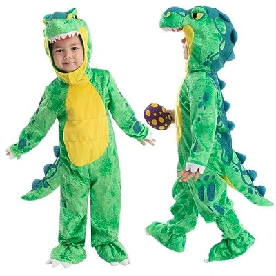 Afbeelding van Spooktacular Creations Pretend Play T Rex kostuum voor kinderen, Halloween, schattige of zure dinosaurus, verkleedpartij, peuters van 3 4 jaar, medium (8 10 jaar))