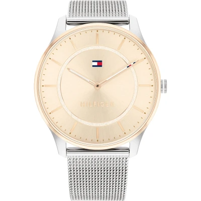 Afbeelding van Tommy Hilfiger CASE Bezel Dialbracelet Horloge silvercoloured, Dames, Maat: One Size, Silver coloured