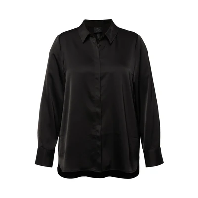 Afbeelding van Ulla Popken Hemdblouse, zwart, 42 44