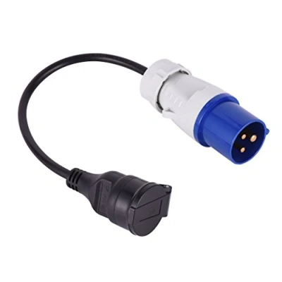 Afbeelding van Electraline 20848043M adapter voor caravan, blauw