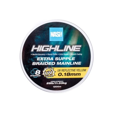 Afbeelding van Nash Highline Extra Supple Braid Uv Yellow 1200m