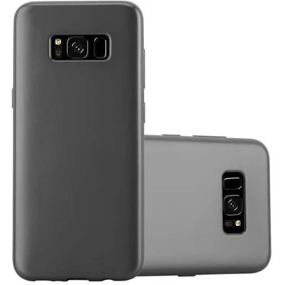 Afbeelding van Cadorabo Hoesje geschikt voor Samsung Galaxy S8 in METALLIC GRIJS Beschermhoes gemaakt van flexibel TPU silicone Case Cover