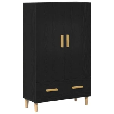 Afbeelding van vidaXL Highboard Zwart Eiken Bewerkt Hout 69.7*31*106 Moderne