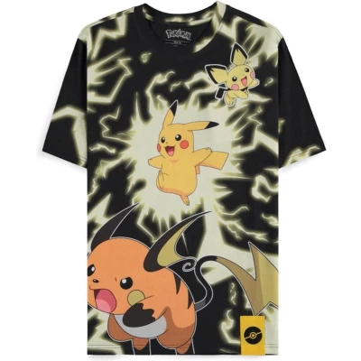 Afbeelding van Pokémon Pikachu Lightning Digital AOP Heren T shirt M Multicolours