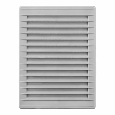 Afbeelding van EDM Ventilatierooster 87734 grijs 13,5 x 20,5 cm vliegengaas