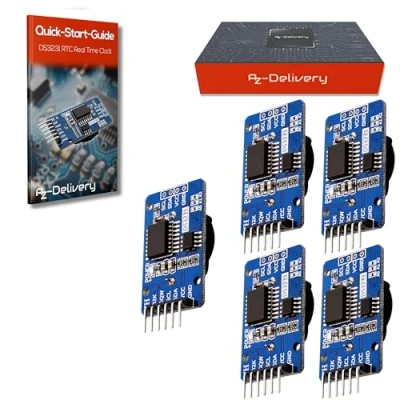 Afbeelding van AZDelivery 5 x Real Time Clock RTC DS3231 I2C compatibel met Arduino Inclusief E Book!