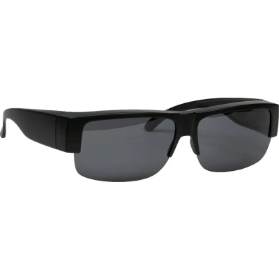 Afbeelding van Melleson Eyewear overzet zonnebril zwart polariserend half randloos overzetbril overzetzonnebril
