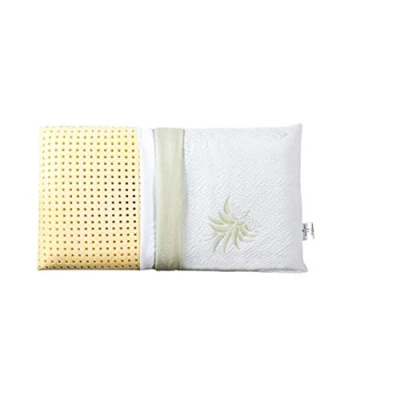 Afbeelding van EVERGREENWEB Aanbieding Hoofdkussen 40x70 18 cm laag Rechthoekig 100% Memory Foam, Dubbele Voering Aloë Vera en Katoen UITNEEMBAAR Ontspannend tegen Nekklachten MEDISCH HULPMIDDEL