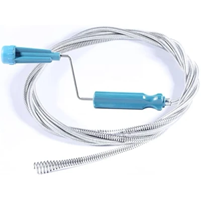 Afbeelding van Drain Unblocker Buisreinigingsspiraal 3 m x 6 mm afvoerspiraal afvoerreiniger spiraal afvoer pijpreiniging met boorpunt afvoerslang extra dunne buisreinigingsas zwengel