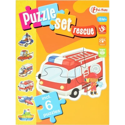 Afbeelding van Puzzelset Hulpdiensten met 6 Puzzels