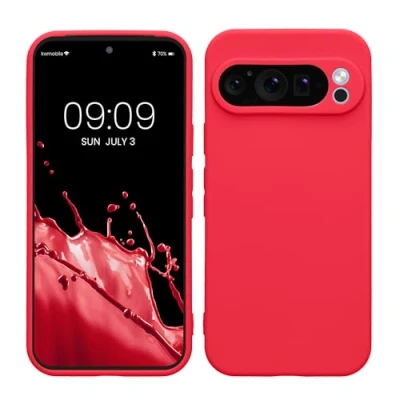 Afbeelding van kwmobile telefoonhoesje geschikt voor Google Pixel 9 Pro Hoesje smartphone Precisie camera uitsnede In neon roze