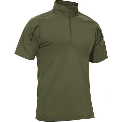 Afbeelding van Korte Mouwen Tactische Overhemden voor Heren Militair T Shirt Outdoor Overhemd Tactisch Gevechtsoverhemd met Ritsluiting Maat XXL