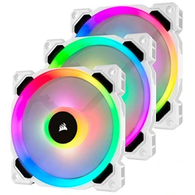 Afbeelding van Corsair Casefan LL120 RGB White Triple Fan Kit with Lighting Node PRO
