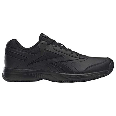 Afbeelding van Reebok WORK N Cushion Sportieve wandelschoenen, Heren, Maat: 48.5, Black/cold grey Leer en textiel