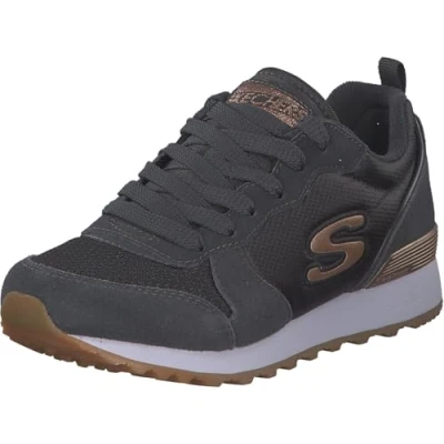 Afbeelding van Skechers g 85 gold&#039;n gurl Sneaker dames, Charcoal Suede/ Nylon/ Mesh/ Rose Gold Trim, 41 EU