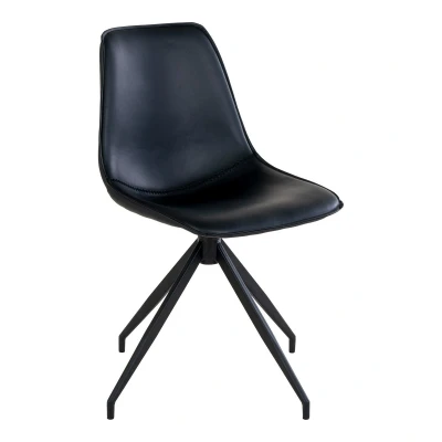 Afbeelding van Monaco Dining Chair with Swivel Black set of 2