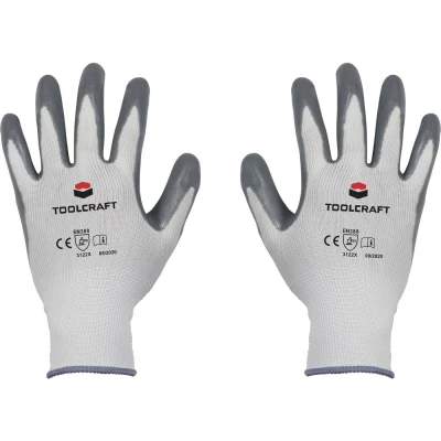 Afbeelding van TOOLCRAFT TO 5621499 Werkhandschoen Polyamide, Nitril Maat (handschoen): 8 EN 388 Cat II 1 paar