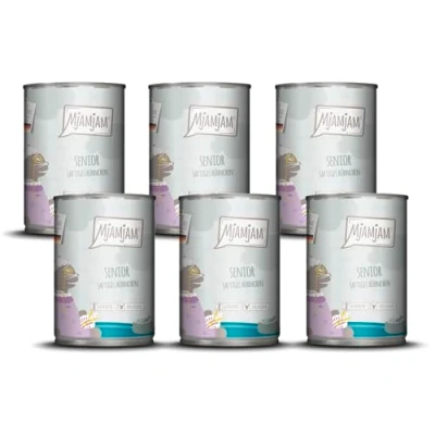 Afbeelding van MjAMjAM Premium natvoer voor katten Senior Sappige kip, 6 verpakking (6x400g), graanvrij