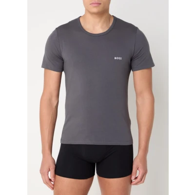 Afbeelding van HUGO BOSS heren T shirt van biologisch katoen in 3 pack de kleur Legergroen, maat: S