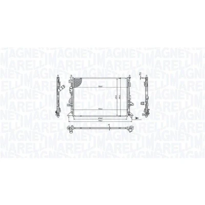 Afbeelding van MAGNETI MARELLI 350213215700 Radiateur voor voertuigen met versnellingsbak 670 470 16 Koelribben gesoldeerd