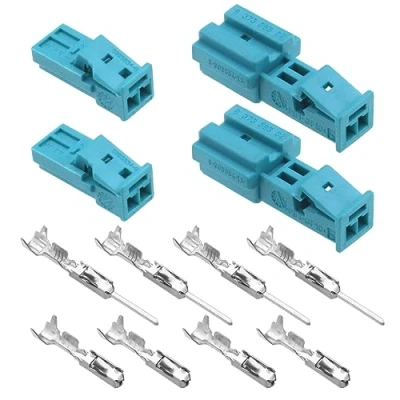 Afbeelding van YINETTECH 2 Sets Pin Auto Draad Harnas Connector Mannelijke &amp; Feamale Waterdichte Elektrische Plug 61132360043 61138373583 voor Automotive Apparaten