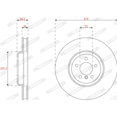 Afbeelding van Ferodo Remschijven DDF2042LC 1