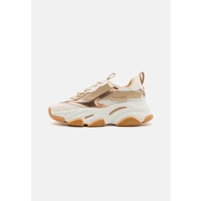 Afbeelding van Steve Madden Possession Sneakers laag, Dames, Maat: 36, Coconut milk/bronze Imitatieleer/ textiel